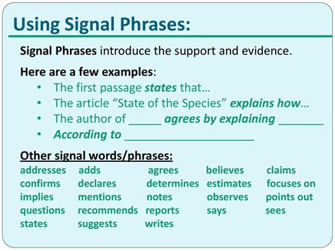 what is the function of a signal phrase in an academic essay? and what are the specific instances where a writer should consider using signal phrases?